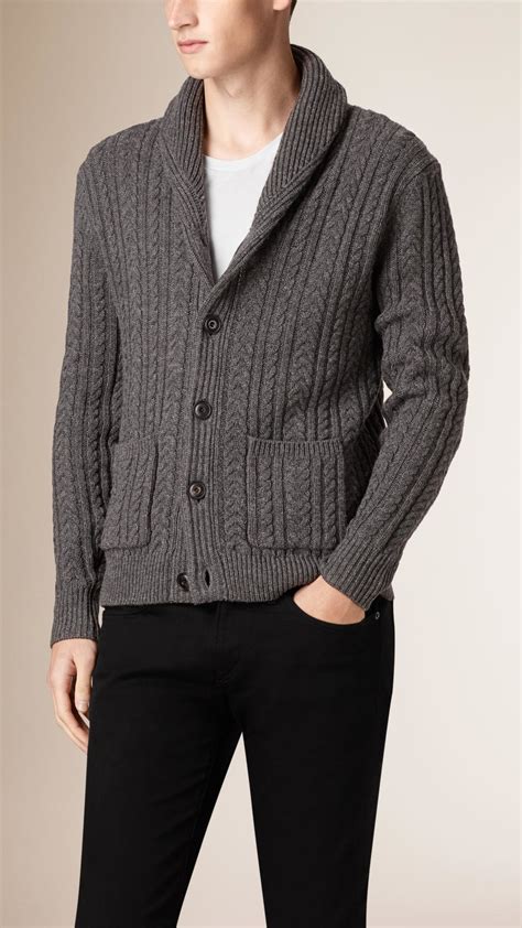 burberry men grey wool sweater|Burberry cashmere sweater men's.